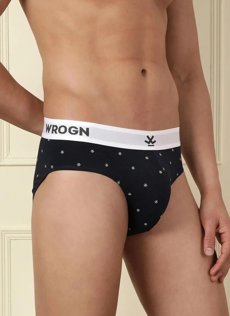 Wrogn Printed Mid Rise Smooth Touch 2-Pack Brief